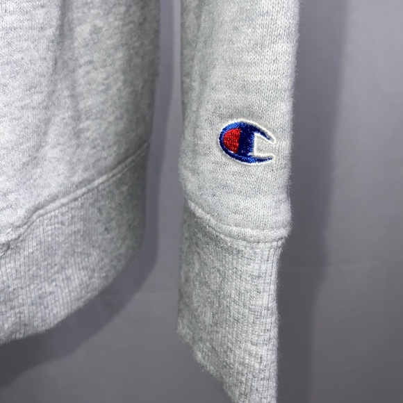Champion Gray Fleece Hoodie Pink & White Logo XL - Picture 11 of 13